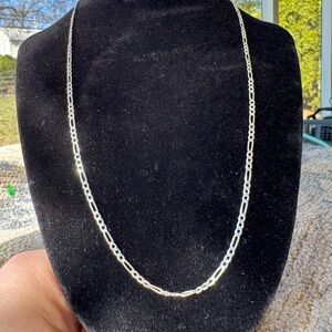 925 Italy Sterling  Figaro Chain Necklace - Women's Jewelry